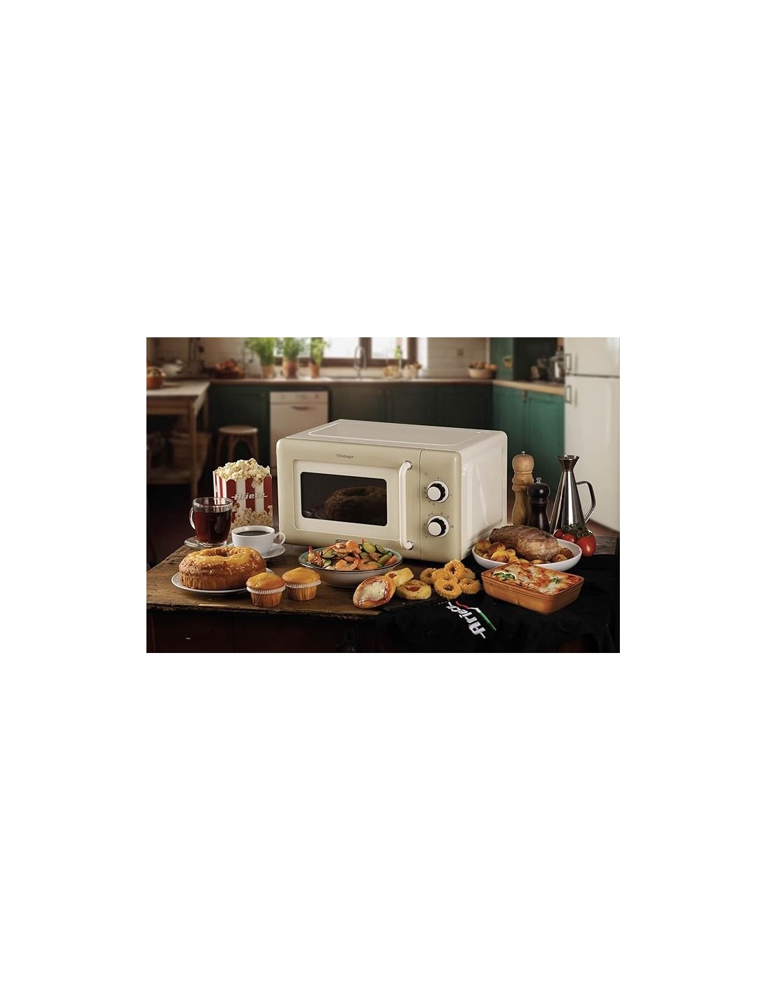 FORNI E MICROONDE: vendita online Ariete 3960 Forno a Microonde Vintage, 800W, 20 Litri, 6 Livelli, Timer 30 Min, Beige in of...