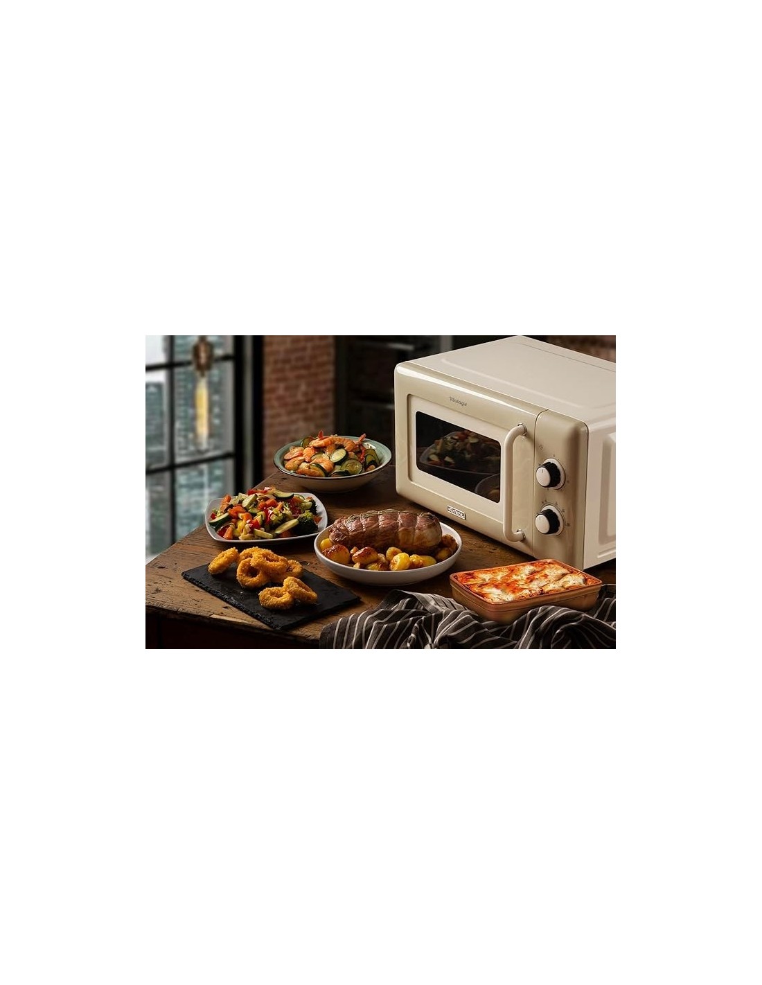 FORNI E MICROONDE: vendita online Ariete 3960 Forno a Microonde Vintage, 800W, 20 Litri, 6 Livelli, Timer 30 Min, Beige in of...