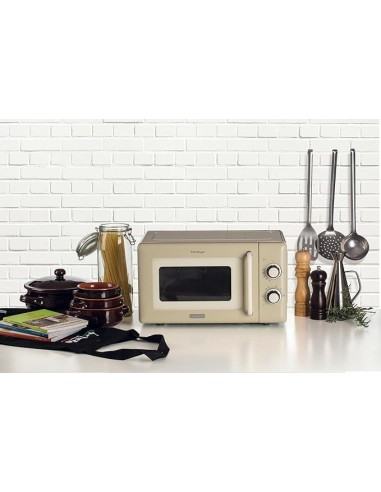 FORNI E MICROONDE: vendita online Ariete 3960 Forno a Microonde Vintage, 800W, 20 Litri, 6 Livelli, Timer 30 Min, Beige in of...