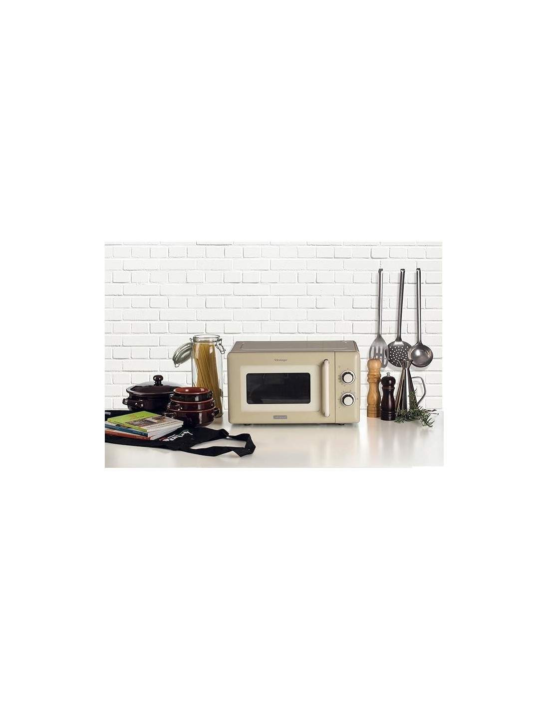 FORNI E MICROONDE: vendita online Ariete 3960 Forno a Microonde Vintage, 800W, 20 Litri, 6 Livelli, Timer 30 Min, Beige in of...