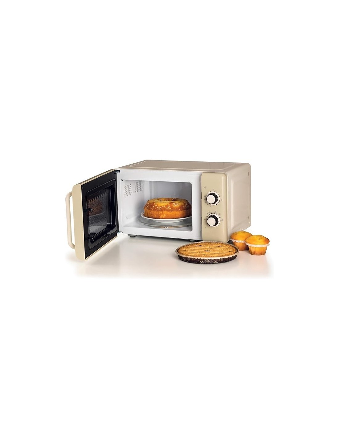 FORNI E MICROONDE: vendita online Ariete 3960 Forno a Microonde Vintage, 800W, 20 Litri, 6 Livelli, Timer 30 Min, Beige in of...