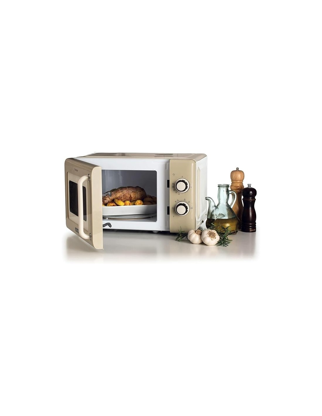 FORNI E MICROONDE: vendita online Ariete 3960 Forno a Microonde Vintage, 800W, 20 Litri, 6 Livelli, Timer 30 Min, Beige in of...