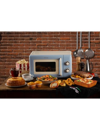 FORNI E MICROONDE: vendita online Ariete 3960 Forno a Microonde Vintage, 800W, 20 Litri, 6 Livelli, Timer 30 Min, Celeste in ...