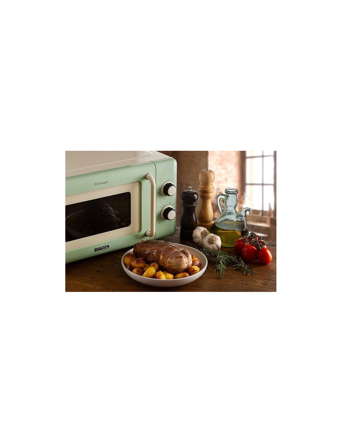 FORNI E MICROONDE: vendita online Ariete 3960 Forno a Microonde Vintage, 800W, 20 Litri, 6 Livelli, Timer 30 Min, Verde in of...