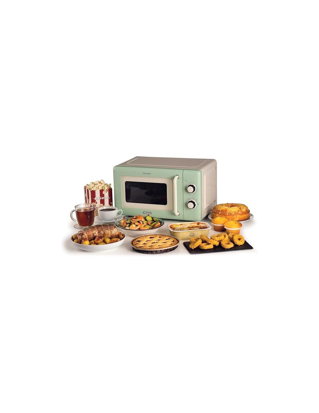 FORNI E MICROONDE: vendita online Ariete 3960 Forno a Microonde Vintage, 800W, 20 Litri, 6 Livelli, Timer 30 Min, Verde in of...