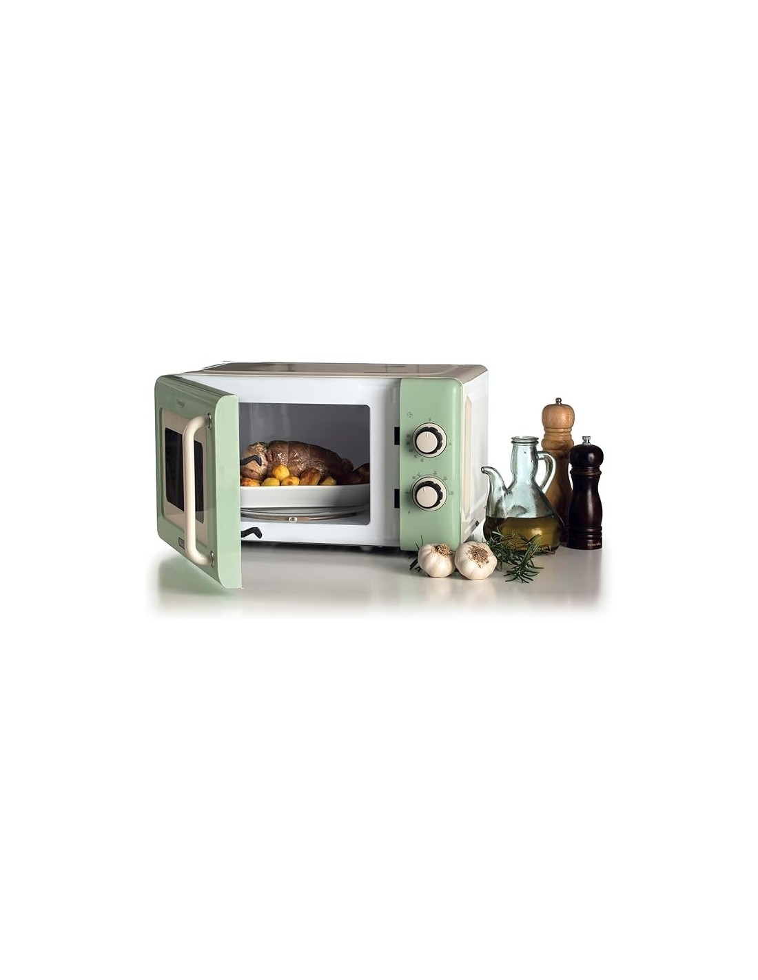 FORNI E MICROONDE: vendita online Ariete 3960 Forno a Microonde Vintage, 800W, 20 Litri, 6 Livelli, Timer 30 Min, Verde in of...