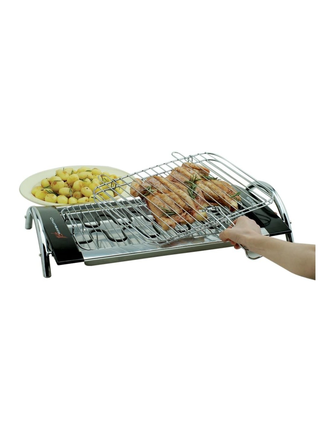 PIASTRE - TOSTAPANE - BISTECCHIERE: vendita online Ariete Griglia Churrasco Grill, 2000W, 44,5x27,3 cm, Termostato, Vassoio A...