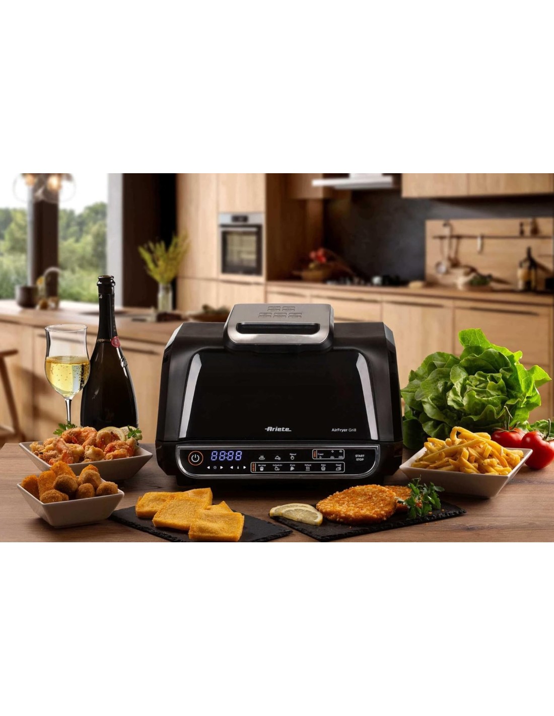FRIGGITRICI: vendita online Ariete 4635 Air Fryer Grill, Friggitrice ad Aria, Griglia, 8L, 1700W, 8 Funzioni, Timer, Nero in ...