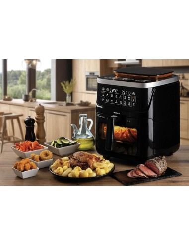 FRIGGITRICI: vendita online Ariete 4636 Friggitrice ad Aria, Funzione Vapore, Grill, 1700W, 10 Funzioni, Cestello Trasparente...