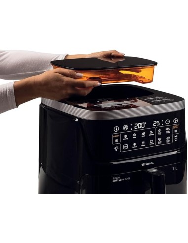 FRIGGITRICI: vendita online Ariete 4636 Friggitrice ad Aria, Funzione Vapore, Grill, 1700W, 10 Funzioni, Cestello Trasparente...