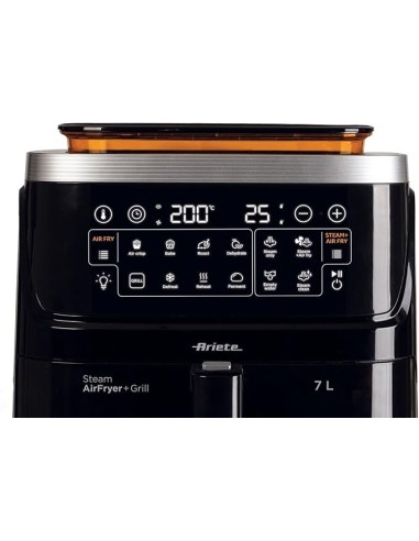 FRIGGITRICI: vendita online Ariete 4636 Friggitrice ad Aria, Funzione Vapore, Grill, 1700W, 10 Funzioni, Cestello Trasparente...