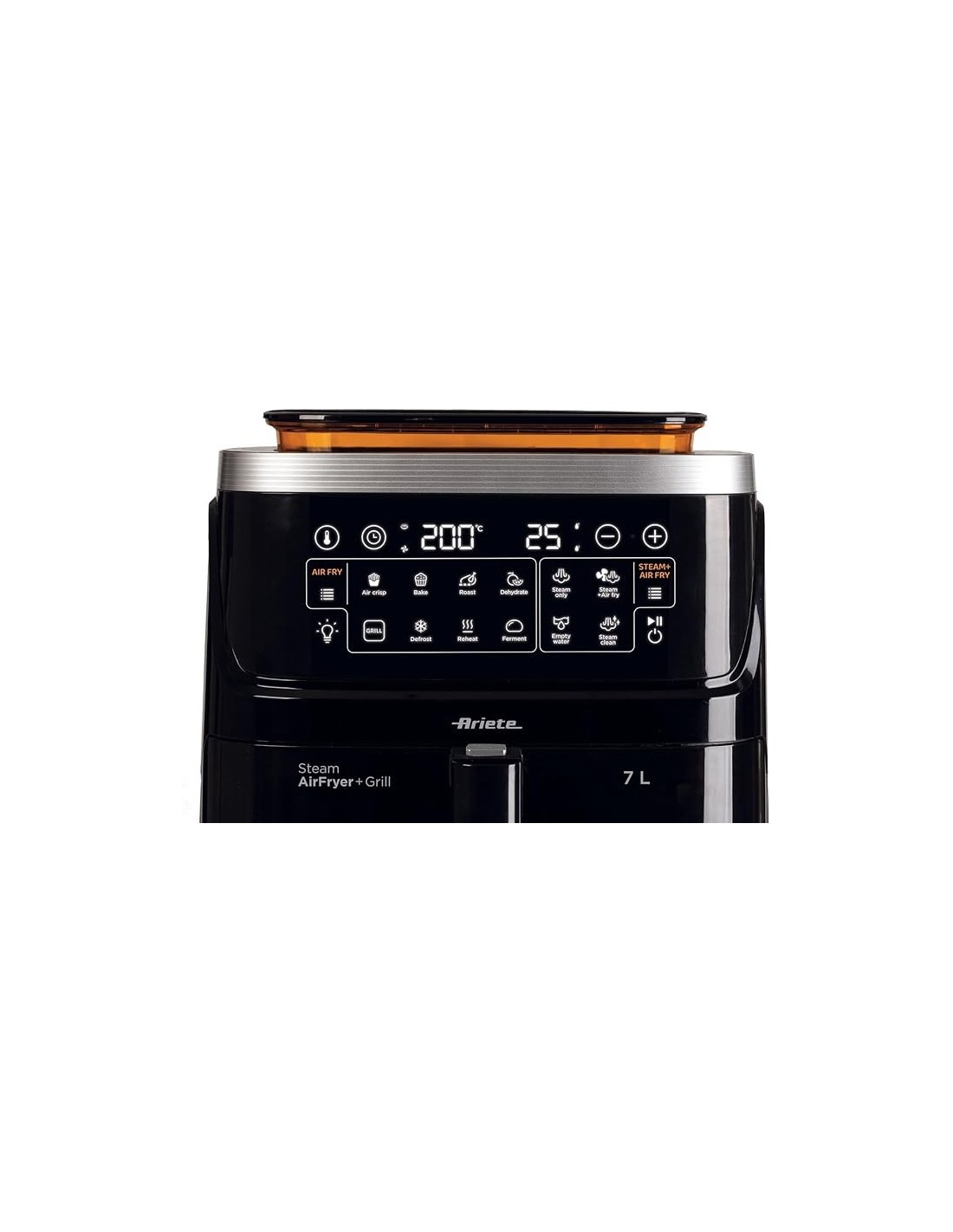 FRIGGITRICI: vendita online Ariete 4636 Friggitrice ad Aria, Funzione Vapore, Grill, 1700W, 10 Funzioni, Cestello Trasparente...