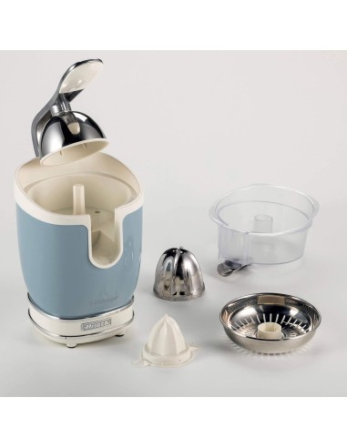 SPREMIAGRUMI: vendita online Ariete 413 Spremiagrumi Elettrico con Leva, 85W, Salvagoccia, Design Vintage, Celeste in offerta
