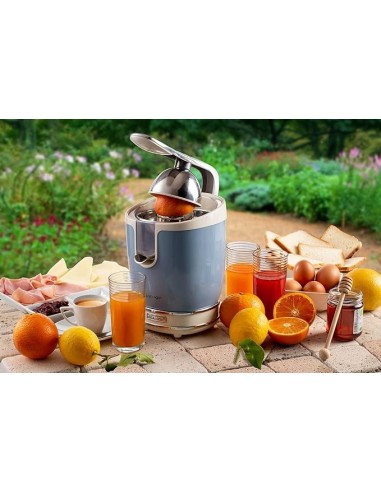 SPREMIAGRUMI: vendita online Ariete 413 Spremiagrumi Elettrico con Leva, 85W, Salvagoccia, Design Vintage, Celeste in offerta