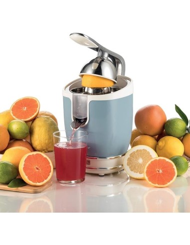 SPREMIAGRUMI: vendita online Ariete 413 Spremiagrumi Elettrico con Leva, 85W, Salvagoccia, Design Vintage, Celeste in offerta