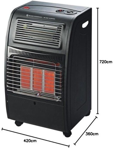 STUFE A GAS: vendita online Stufa Catalitica a Gas GPL, Infrarossi 4200W, Ventilata Turbo 1500W, 36x42x72 cm, DCG GH09 in off...