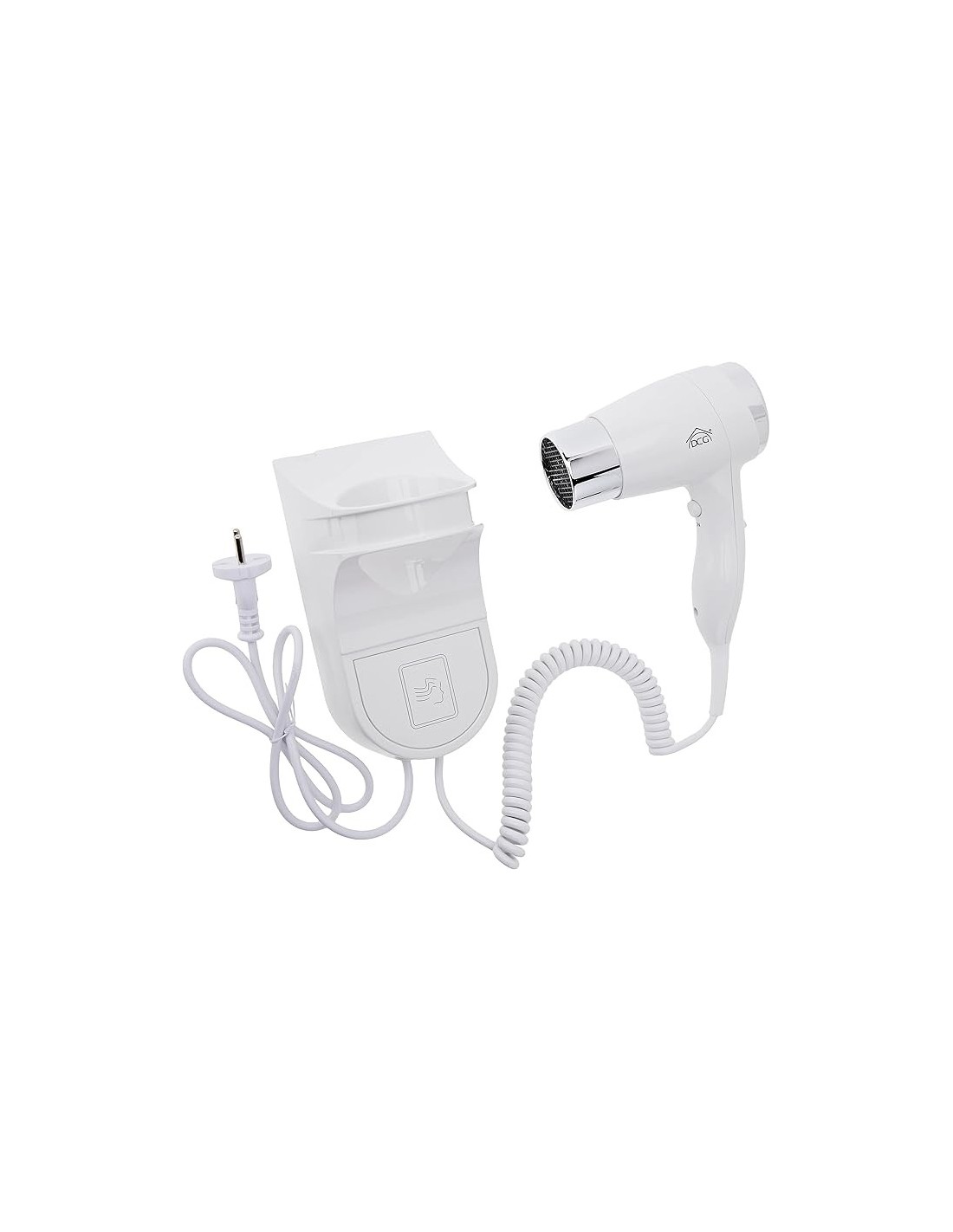 ASCIUGACAPELLI: vendita online Asciugacapelli DCG HTW1028, 1600W, 2 velocità, 3 temperature, Bianco, Diffusore, Foro per Appe...
