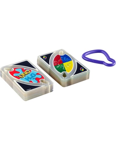 GIOCATTOLO PUBBLICIZZATO: vendita online UNO H2O, Gioco di Carte Resistente all'Acqua, Carte Plastificate, Clip Portamazzo, G...