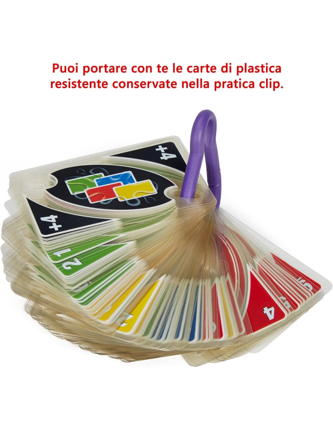 GIOCATTOLO PUBBLICIZZATO: vendita online UNO H2O, Gioco di Carte Resistente all'Acqua, Carte Plastificate, Clip Portamazzo, G...