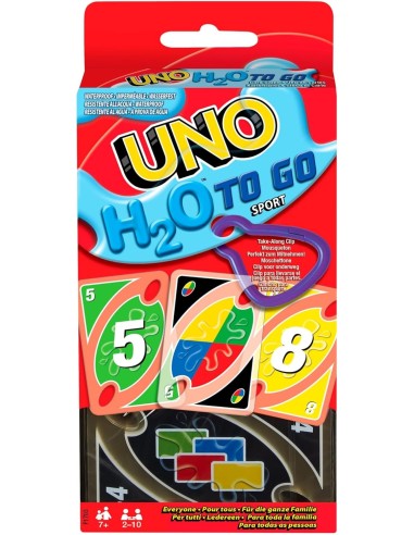 GIOCATTOLO PUBBLICIZZATO: vendita online UNO H2O, Gioco di Carte Resistente all'Acqua, Carte Plastificate, Clip Portamazzo, G...