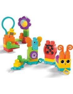 MEGA BLOKS HKN42, SAFARI SCUOTI E SUONA, 15 PEZZI, ANIMALI MONTABILI, GIOCATTOLO SENSORIALE +1 ANNO 2