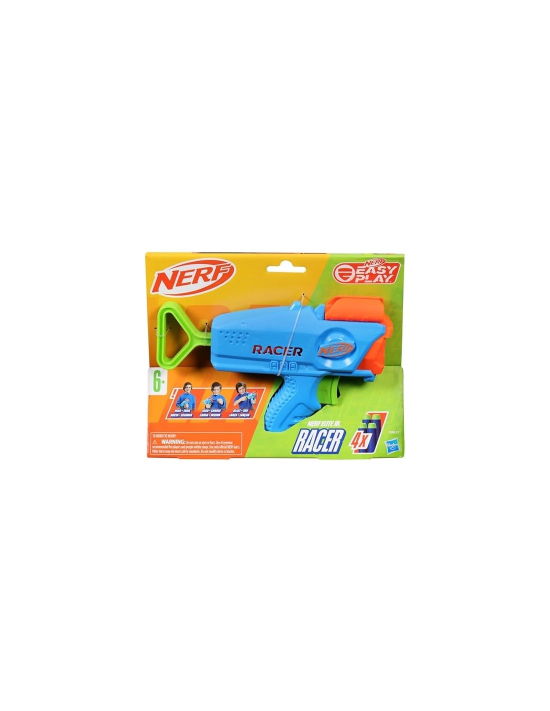 NERF F8637 ELITE JR. RACER, BLASTER LANCIA DARDI, GIOCO PER BAMBINI +6 ANNI