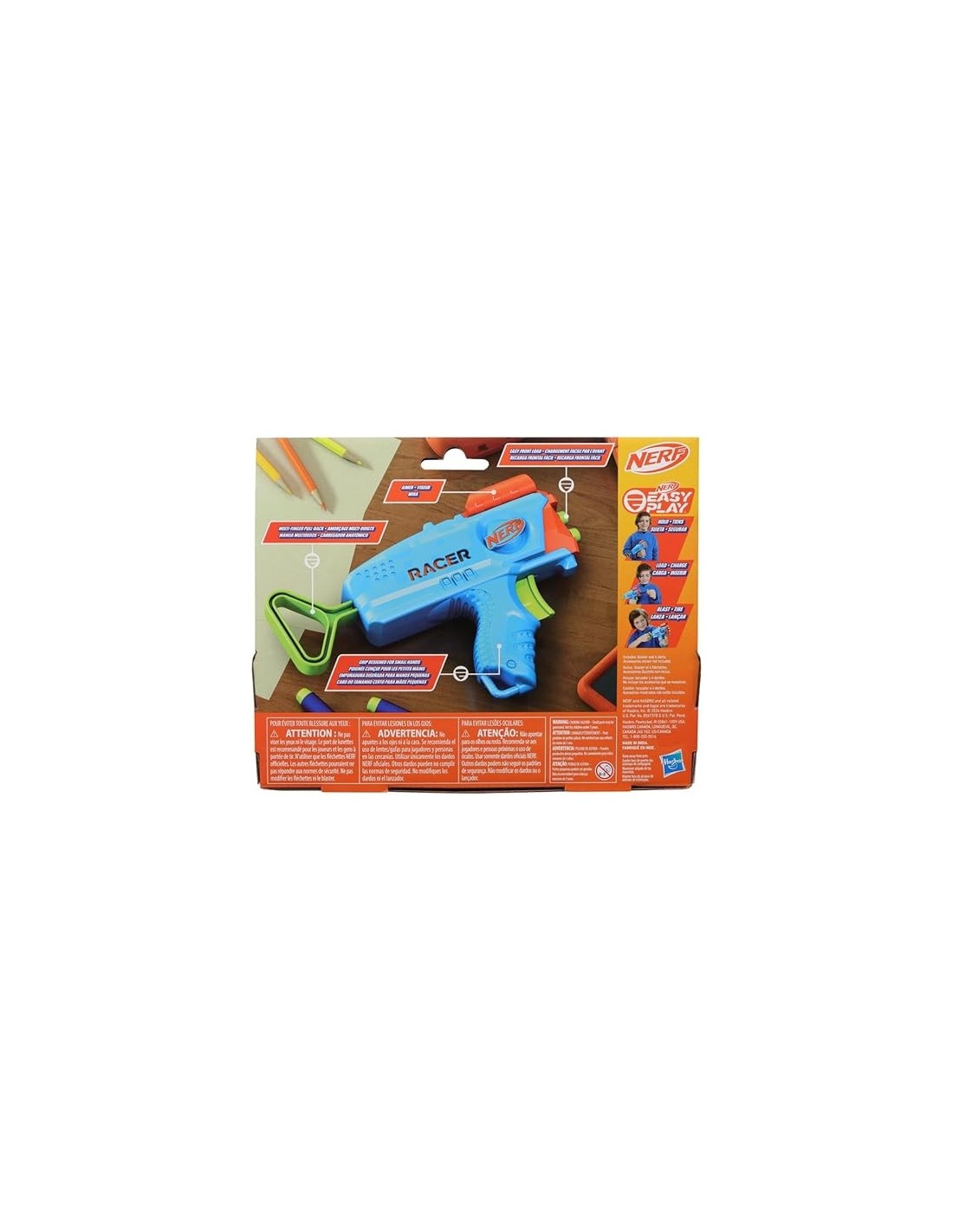 NERF F8637 ELITE JR. RACER, BLASTER LANCIA DARDI, GIOCO PER BAMBINI +6 ANNI