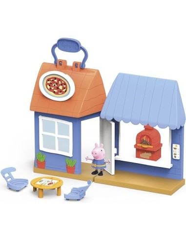 PEPPA PIG F2169, PLAYSET PIZZERIA CON PERSONAGGIO, ACCESSORI CUCINA, GIOCO BAMBINI +3 ANNI