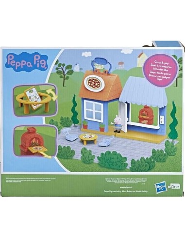 PEPPA PIG F2169, PLAYSET PIZZERIA CON PERSONAGGIO, ACCESSORI CUCINA, GIOCO BAMBINI +3 ANNI