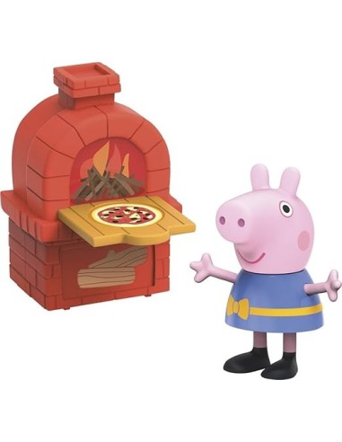 PEPPA PIG F2169, PLAYSET PIZZERIA CON PERSONAGGIO, ACCESSORI CUCINA, GIOCO BAMBINI +3 ANNI
