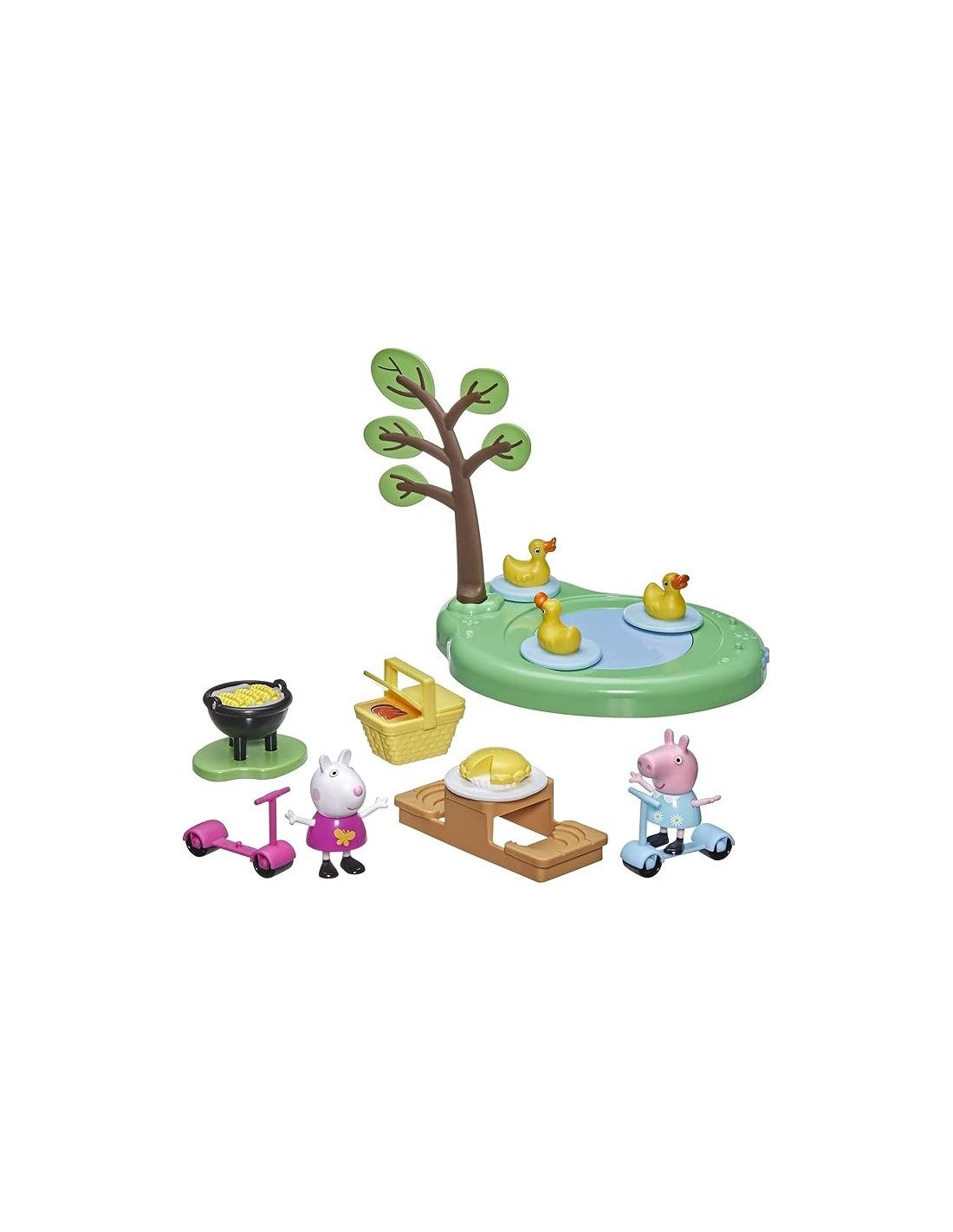 PEPPA PIG F2516, PLAYSET PICNIC CON PERSONAGGIO, ACCESSORI MERENDA, GIOCO BAMBINI +3 ANNI