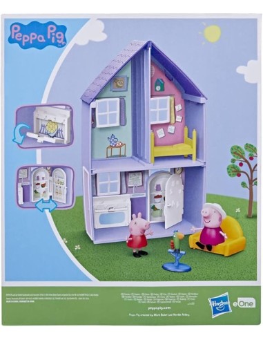 PEPPA PIG CASA DEI NONNI -  SET GIOCO CON 2 PERSONAGGI E 3 ACCESSORI, BAMBINI +3 ANNI, MULTICOLORE