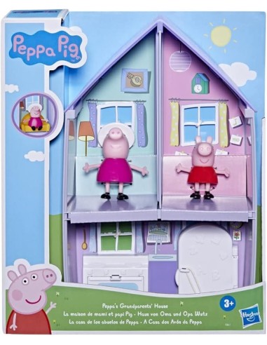 PEPPA PIG CASA DEI NONNI -  SET GIOCO CON 2 PERSONAGGI E 3 ACCESSORI, BAMBINI +3 ANNI, MULTICOLORE
