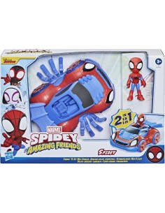 SPIDEY F1944, ARACNO-BOLIDE CON PERSONAGGIO 10 CM, VEICOLO MARVEL PER BAMBINI DAI 3 ANNI