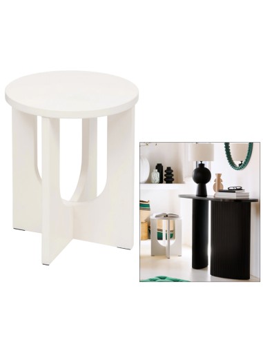 TAVOLINO 206046A BLOOM AVORIO 50X40CM MDF