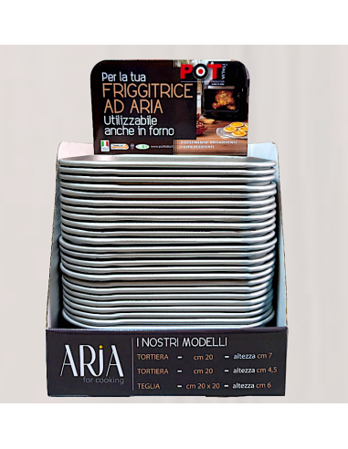 TEGLIA QUADRA 20X20CM H6CM PER FRIGGITRICE AD ARIA