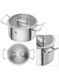 PRO CASSERUOLA BASSA 24CM INOX CON COPERCHIO