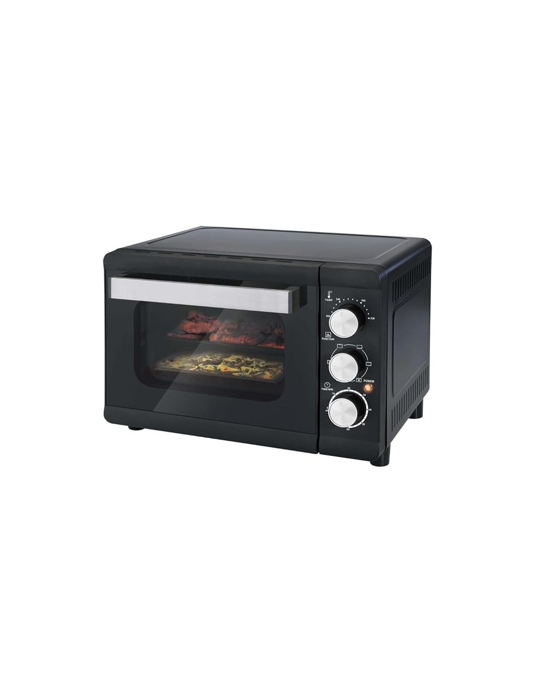 FORNI E MICROONDE: vendita online Forno elettrico ventilato, 46x38 cm, H 31 cm, 1380W, doppio vetro, timer 60 minuti, 100-230...