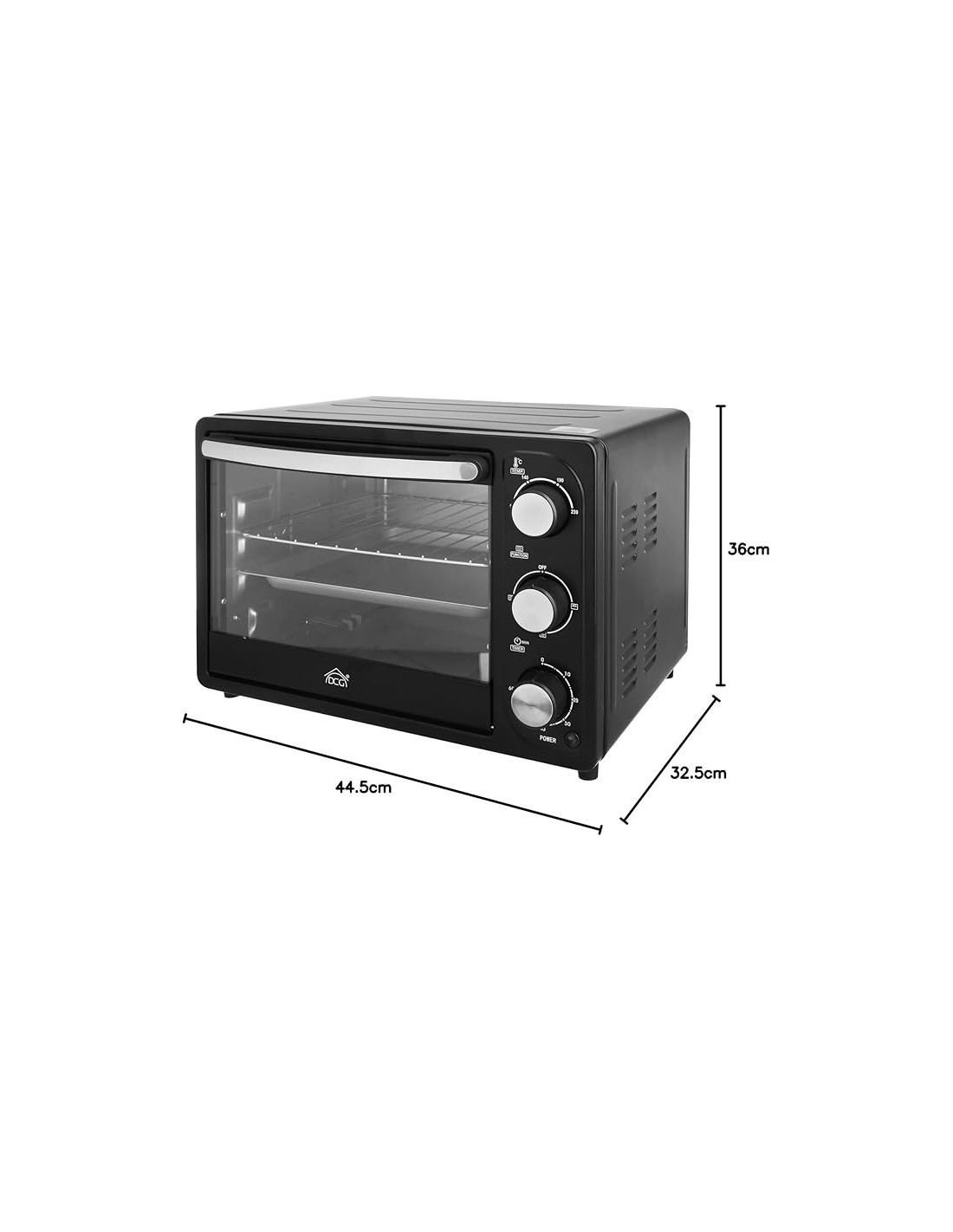 FORNI E MICROONDE: vendita online DCG Forno elettrico 20 Lt, MB9820N, certificazione A13, 90°-230°C, timer 60 minuti, termost...