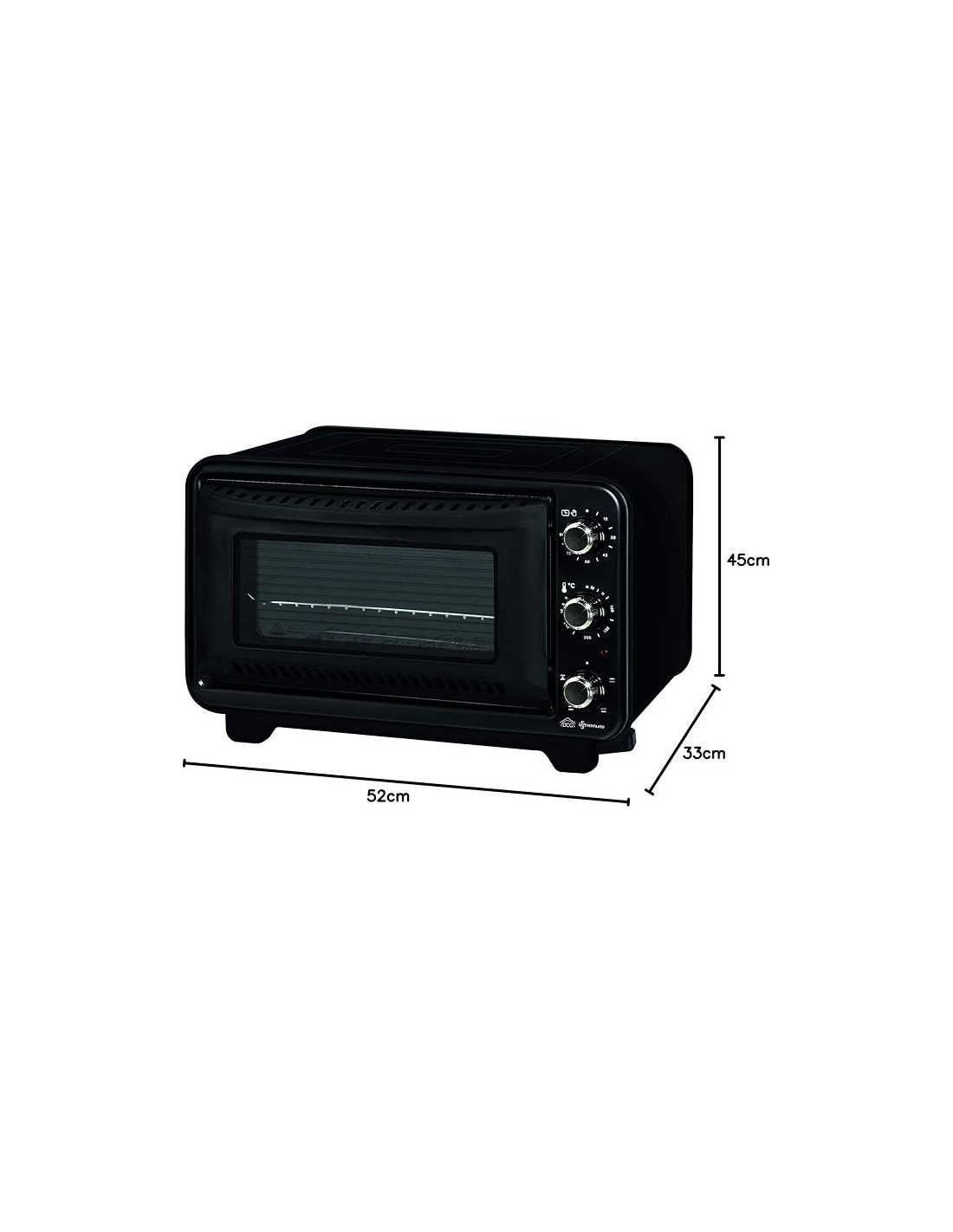 FORNI E MICROONDE: vendita online DCG MBT1035, multiforno elettrico ventilato, 35 litri, 1300W, timer 90 minuti, 52x45x33h cm...