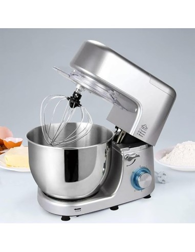 IMPASTATRICI: vendita online Impastatrice planetaria DCG, 8 litri, 1400W, 6 velocità, acciaio inox, con fruste e gancio, MiTA...