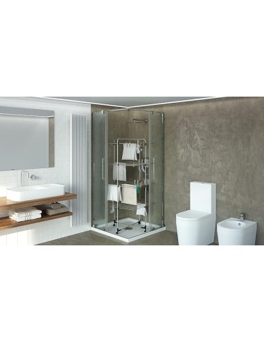 STENDI FERRO: vendita online Stendibiancheria a torre, 4 piani, 40 metri, acciaio antiruggine, con ruote, 70x156x70 cm, Colom...