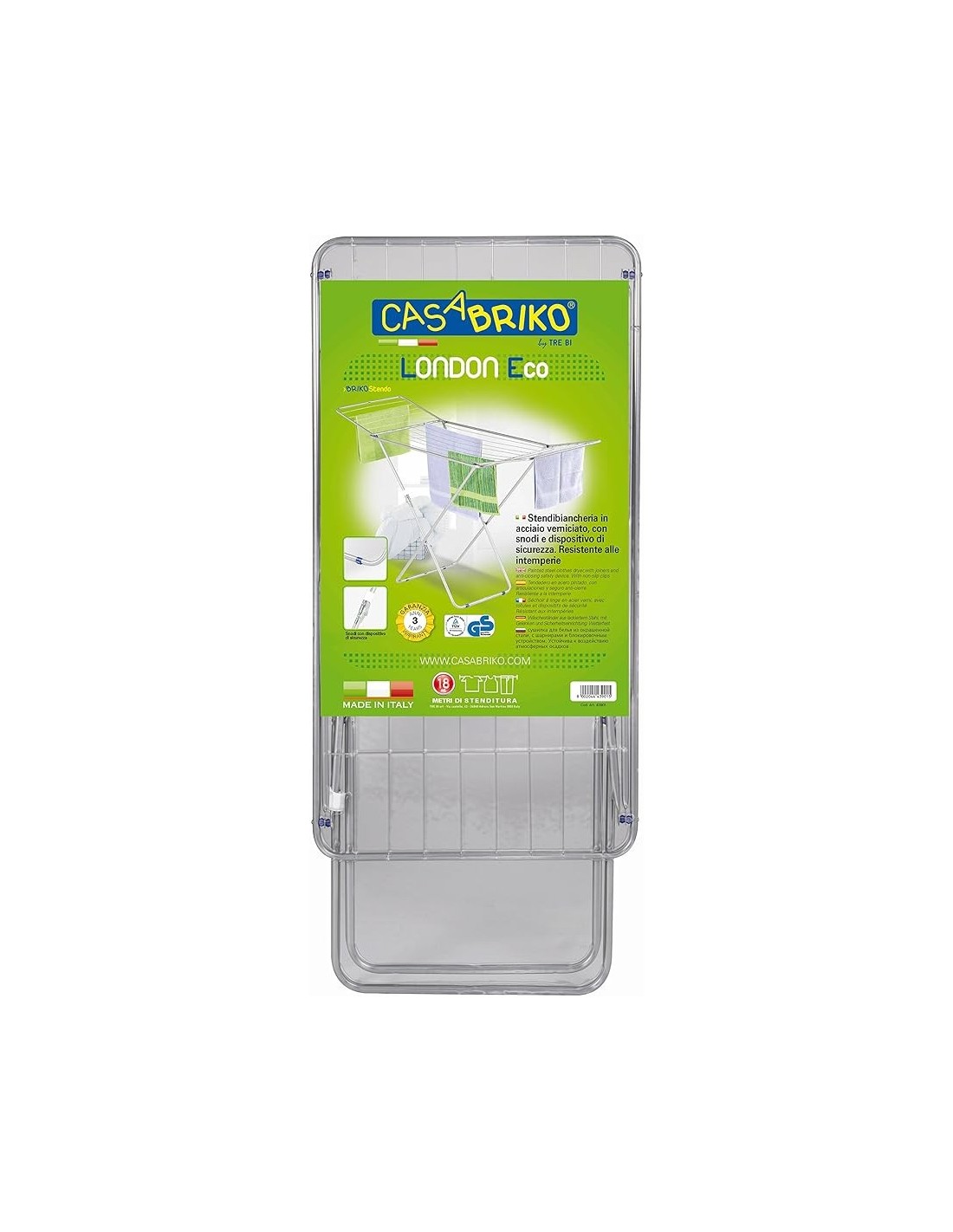 STENDI FERRO: vendita online Stendibiancheria London Eco, acciaio verniciato, 180x55x100 cm, pieghevole, resistente in offerta