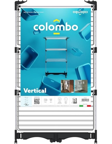 STENDI FERRO: vendita online Stendibiancheria verticale, 3 piani, 40 metri, modulabile, acciaio e alluminio, silver, Colombo ...