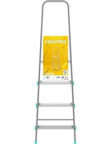 SCALE ALLUMINIO: vendita online Scala LIBELLULA, alluminio, 4 gradini, antiscivolo, maniglione di sicurezza, silver, Made in ...