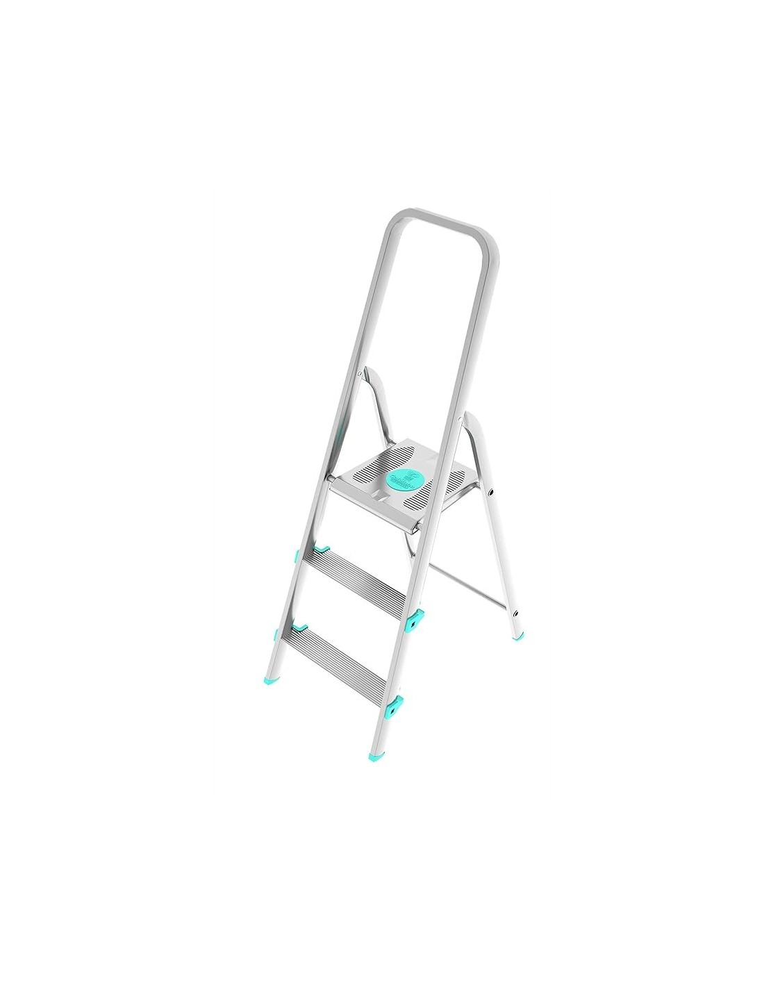 SCALE ALLUMINIO: vendita online Scala alluminio, 7 gradini, portata 150 kg, maniglione, piattaforma ampia, 53x124x212 cm, Col...