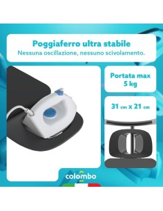 ASSE STIRO: vendita online Asse da stiro Flamingo, 120x40 cm, regolabile altezza, poggiaferro rinforzato, fodera cotone in of...