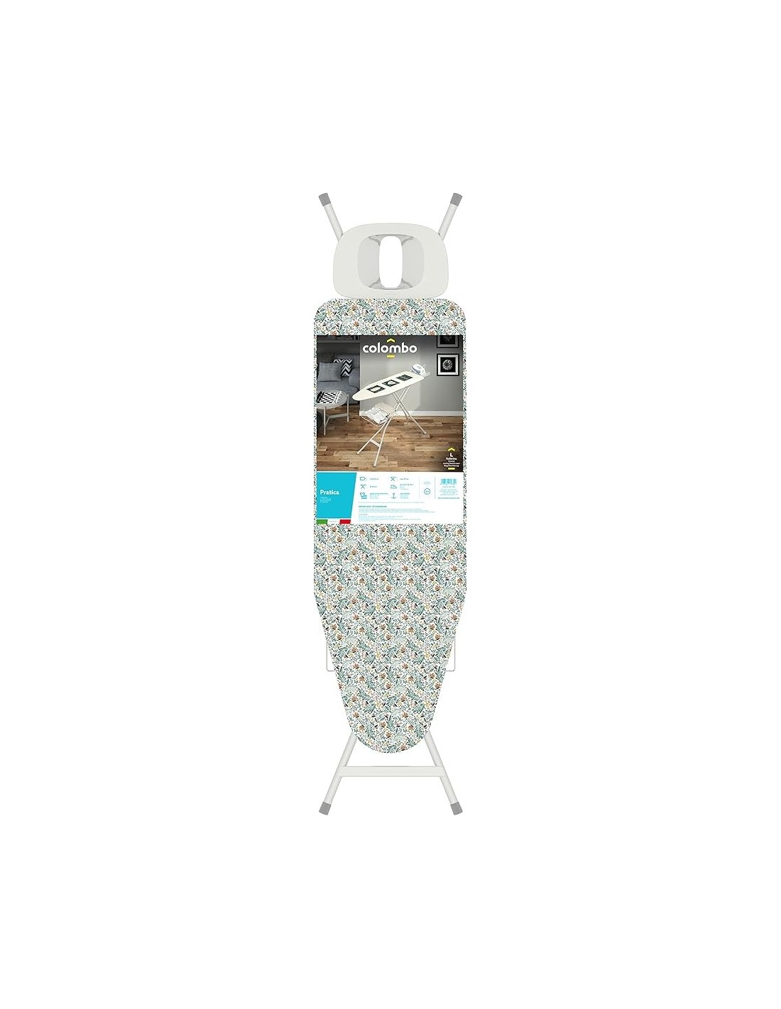 ASSE STIRO: vendita online Colombo asse da stiro Pratica, 120x40 cm, cotone biologico, poggiaferro rinforzato, regolabile in ...