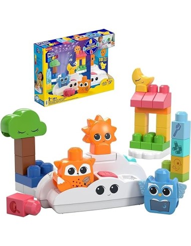 MEGA BLOKS HTH43 LUCE NOTTURNA RISE & SNOOZE CON PROIETTORE E SUONI – 30 PEZZI