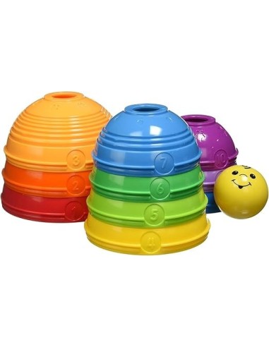 FISHER-PRICE W4472, SCODELLE TRASFORMELLE, GIOCATTOLO IMPILABILE, CLASSICO 6-36 MESI, MULTICOLORE